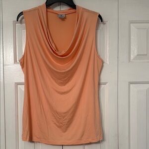 Worthington Coral Cowl Neck Tank Top